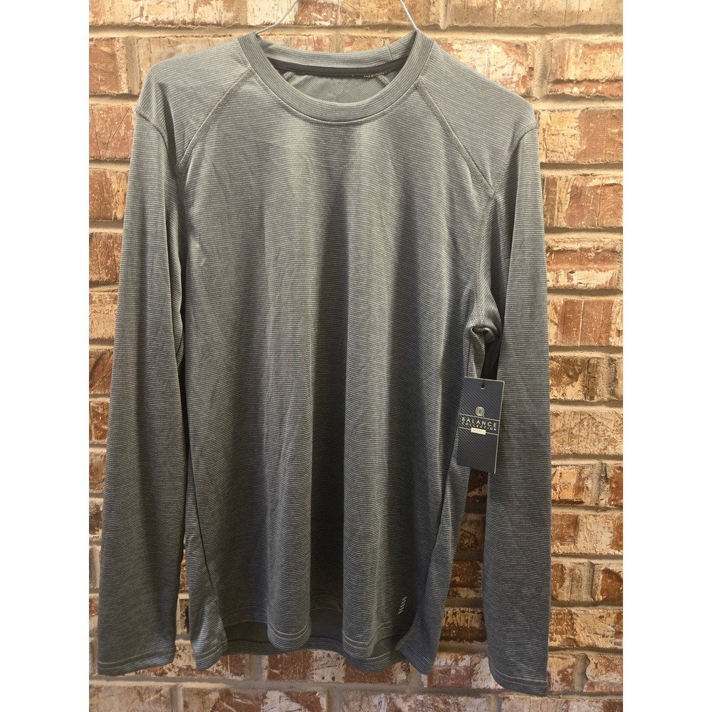 Balance Collection Mens Long Sleeve Dry-Wick Performance Shirt Small Workout Gym